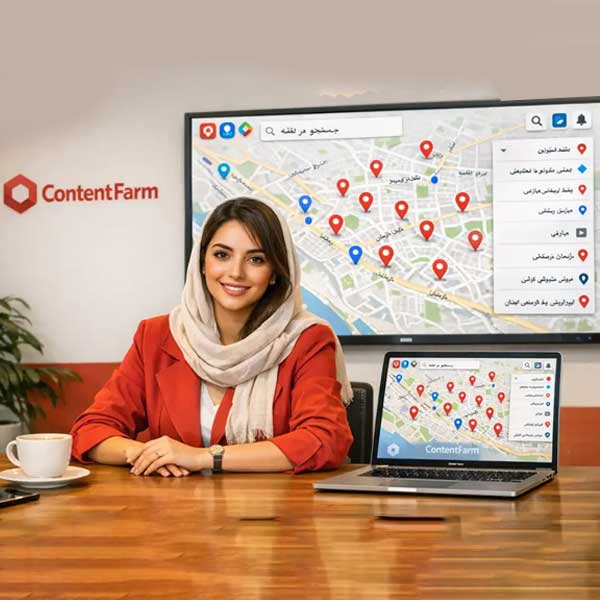 خدمات ثبت موقعیت مکانی و نقشه‌ها مزرعه محتوا